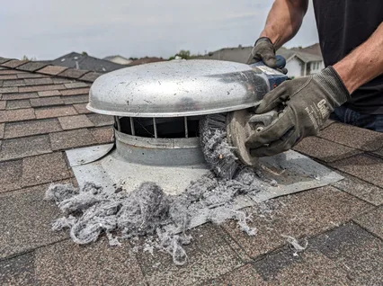Cleaning Dryer Vent On Roof in Beaumont