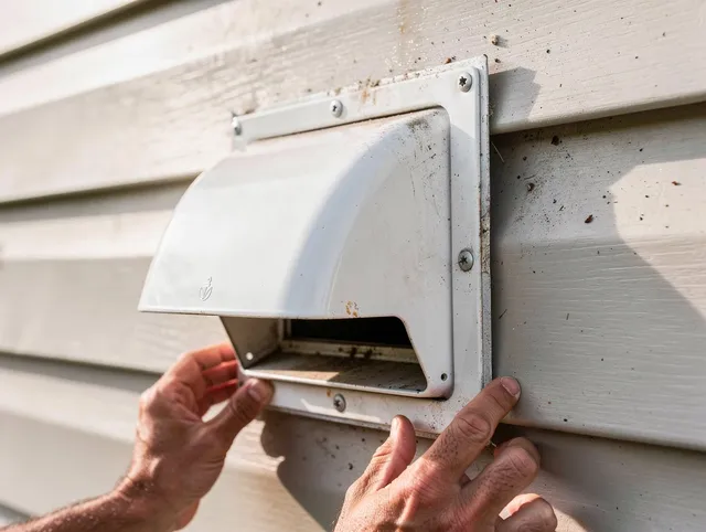 Beaumont Dryer Vent Cleaning technician delivering thorough residential dryer vent cleaning service in Beaumont
